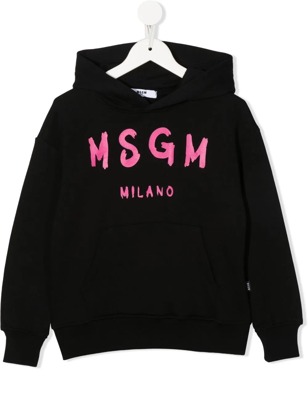 

MSGM Kids logo-print pullover hoodie - Black