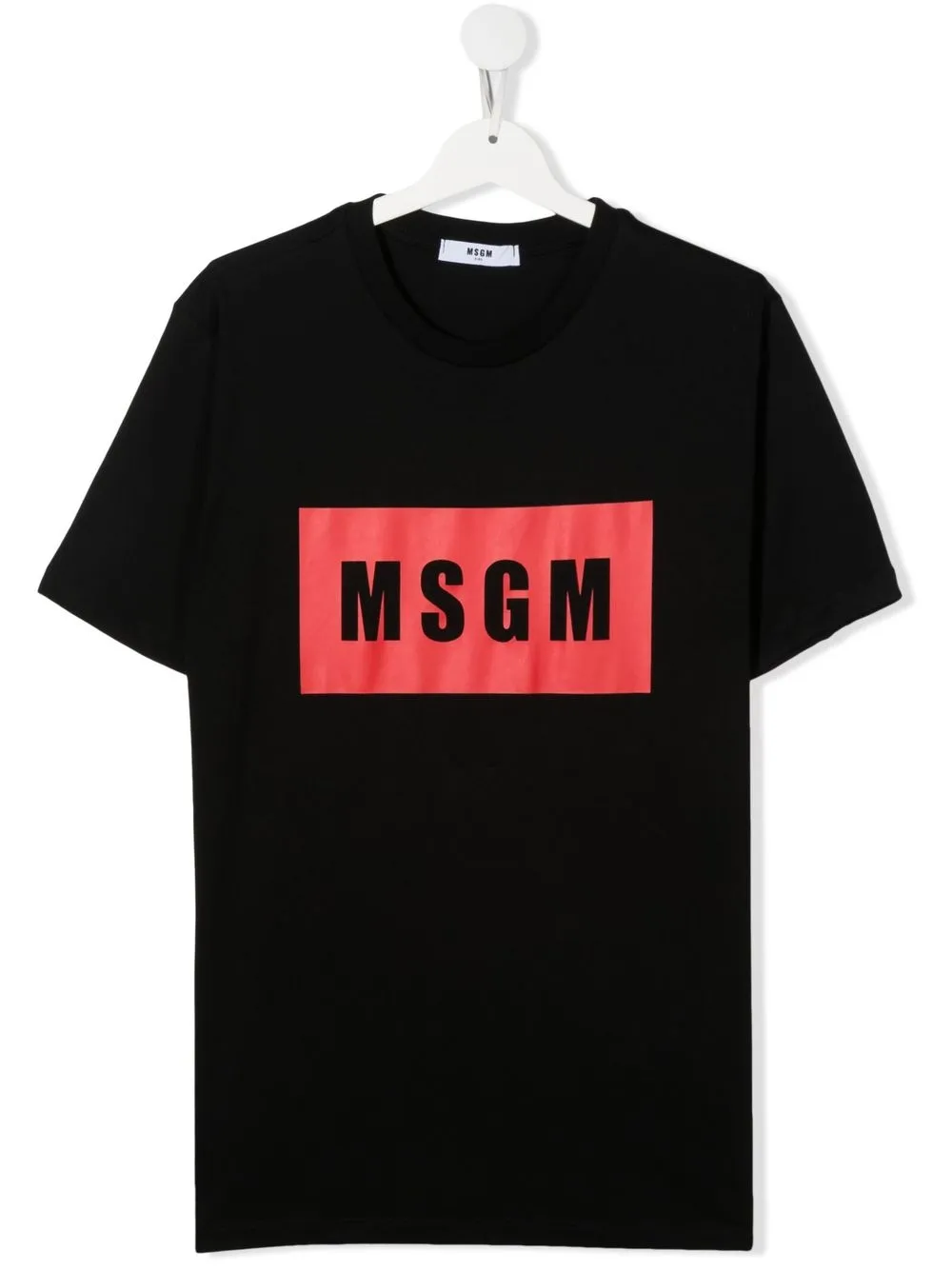 

MSGM Kids playera manga corta con logo estampado - Negro