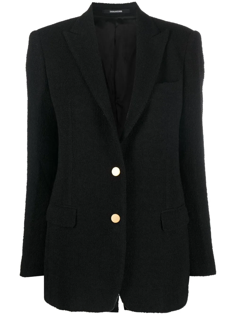 

Tagliatore blazer de bouclé con botones - Negro