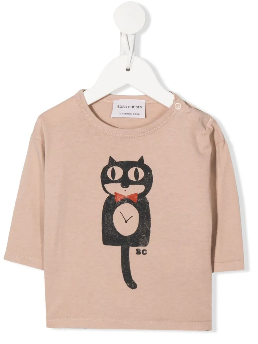 

Bobo Choses cat-print detail T-shirt - Neutrals