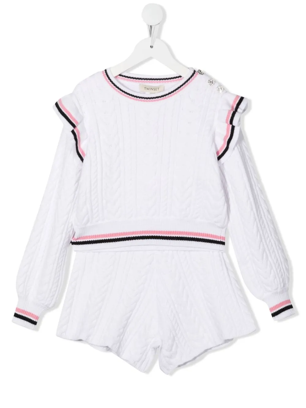 

TWINSET Kids conjunto tejido de ochos - Blanco