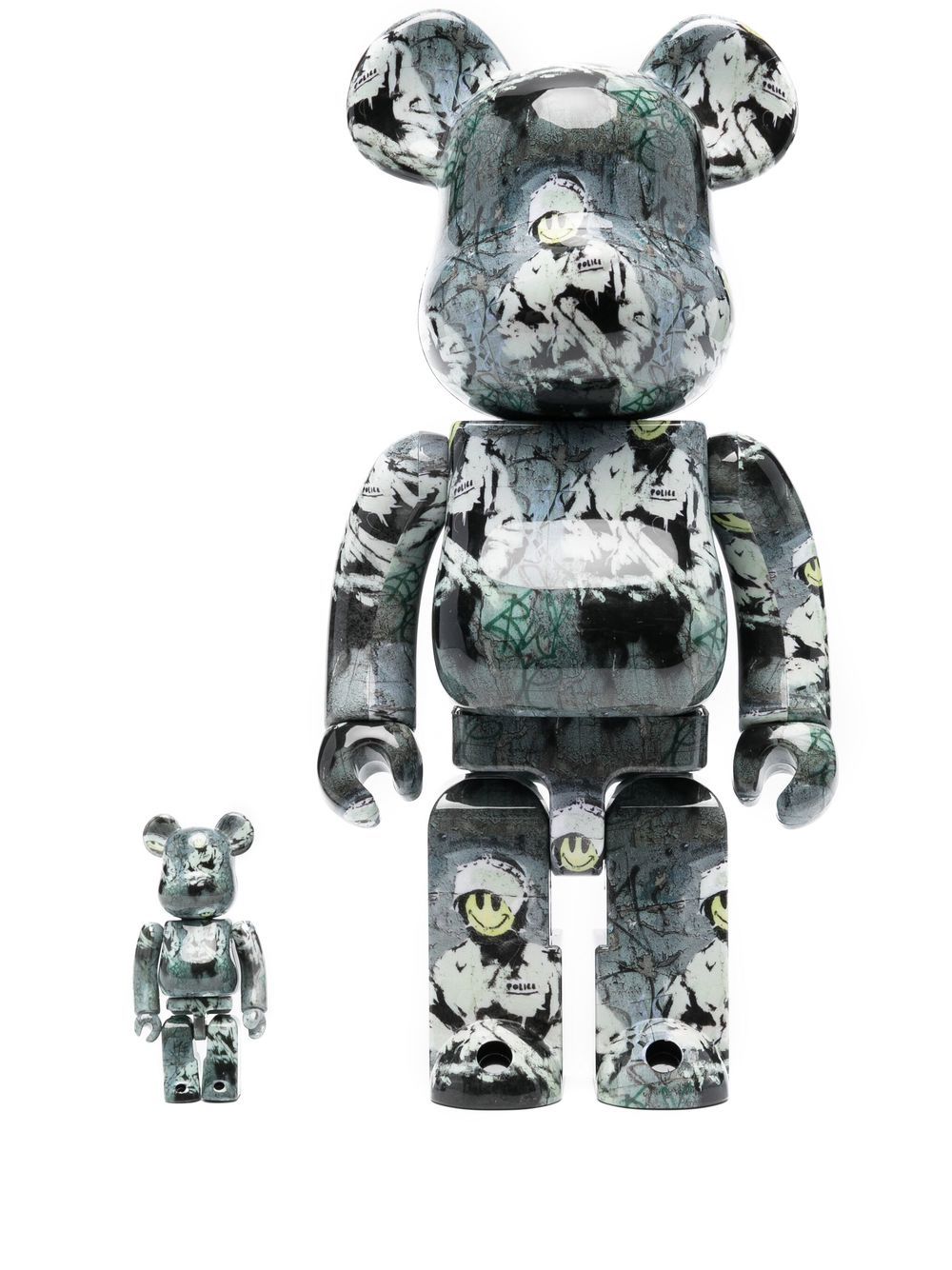 

Medicom Toy set de figura 100% + 400% Riot Cop BE@RBRICK - Gris