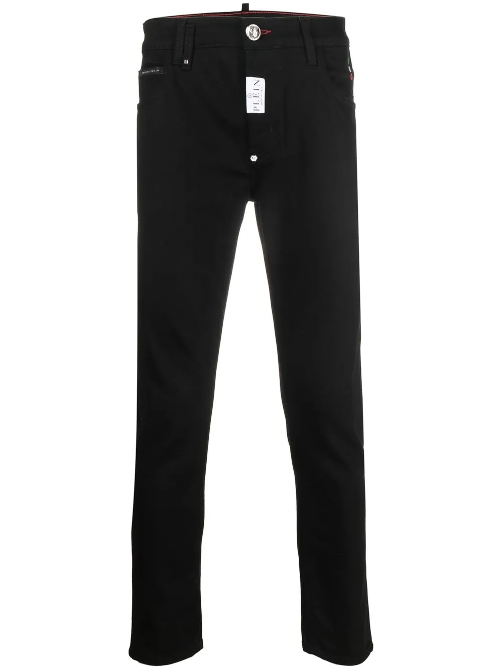 

Philipp Plein skinny jeans con tiro bajo - Negro