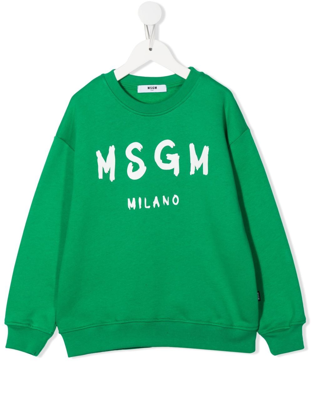 

MSGM Kids sudadera con logo estampado - Verde