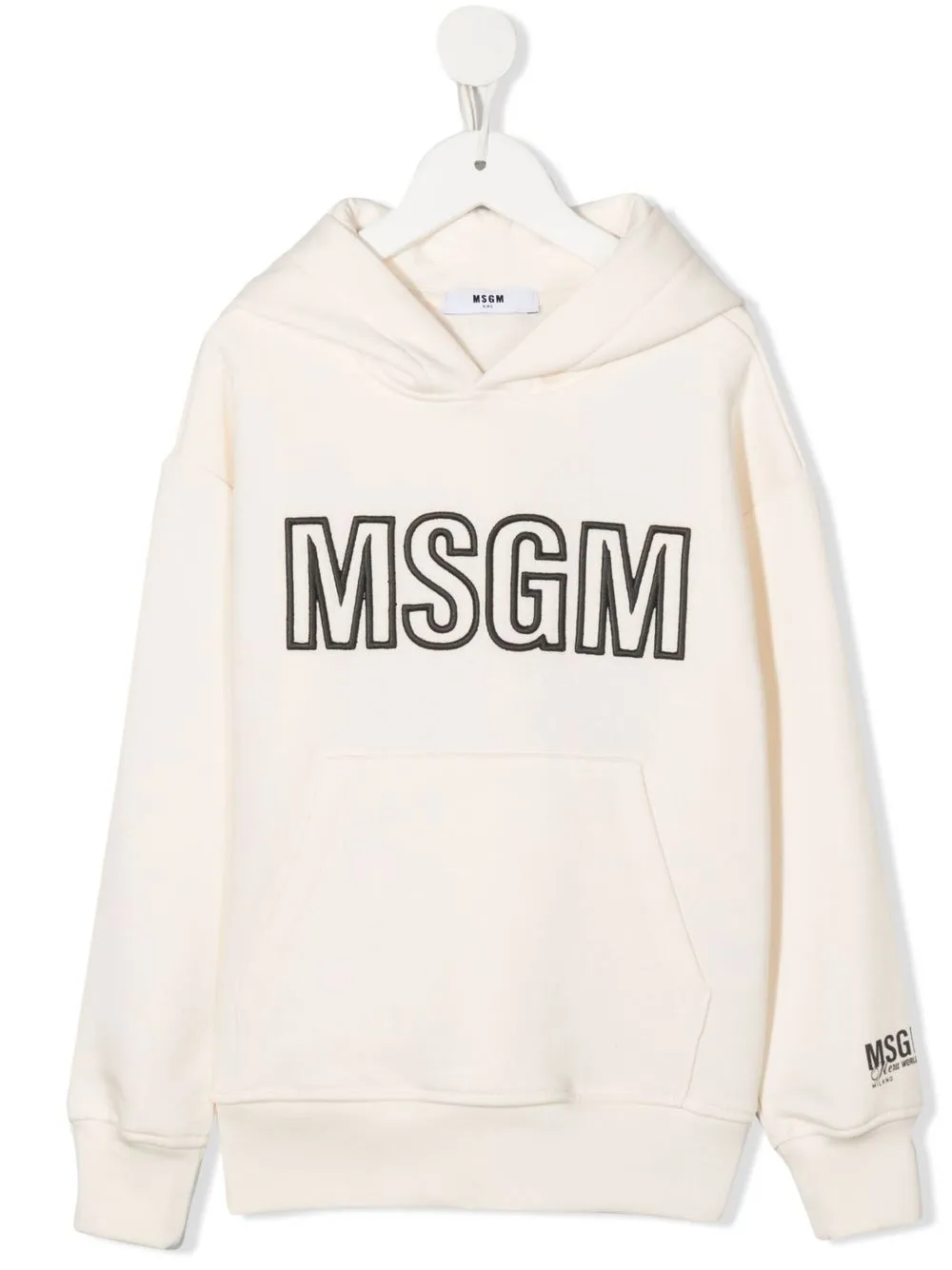 

MSGM Kids hoodie bordada - Neutro