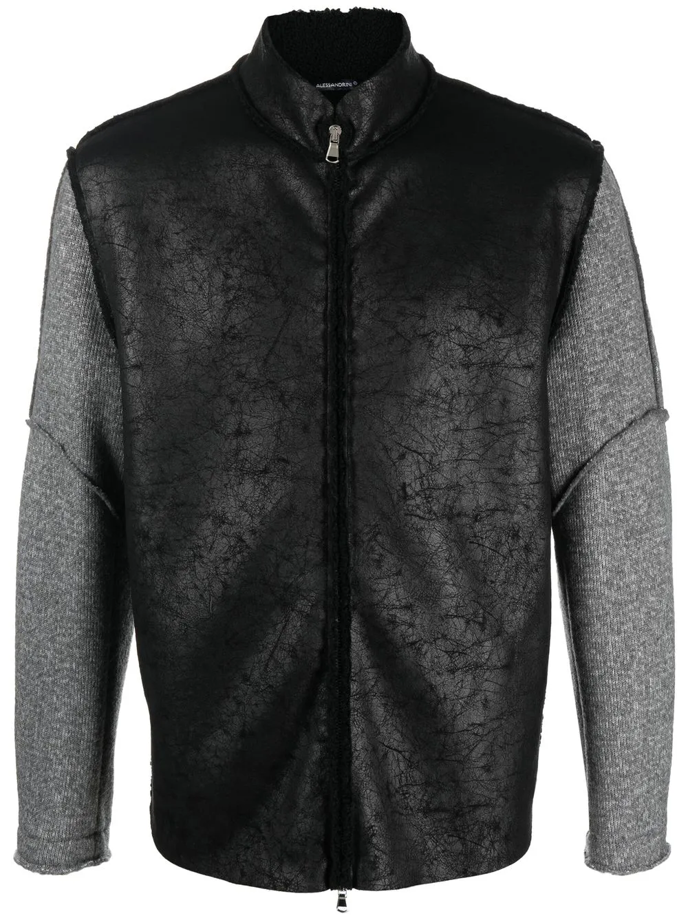 

Daniele Alessandrini zip-up panelled jacket - Black