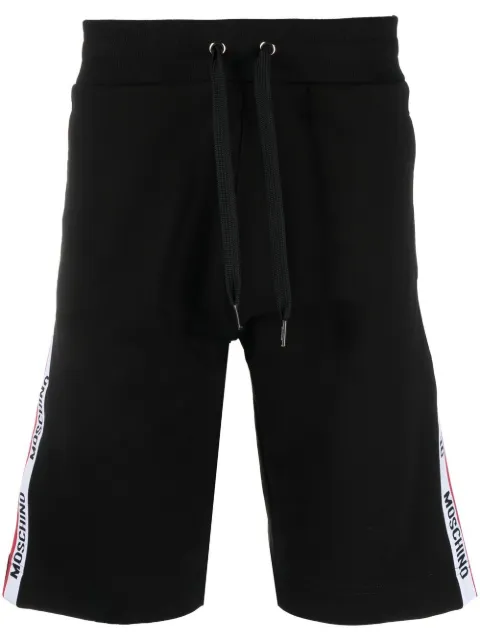 Moschino logo-tape jersey shorts