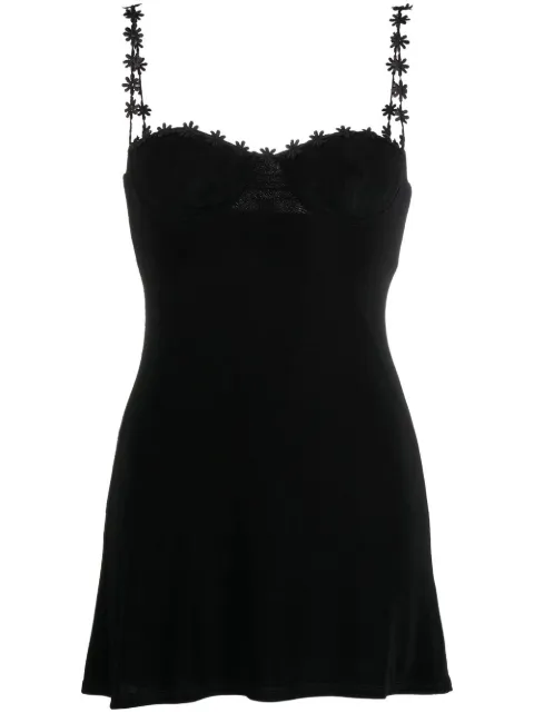 Mirror Palais daisy-trim mini dress