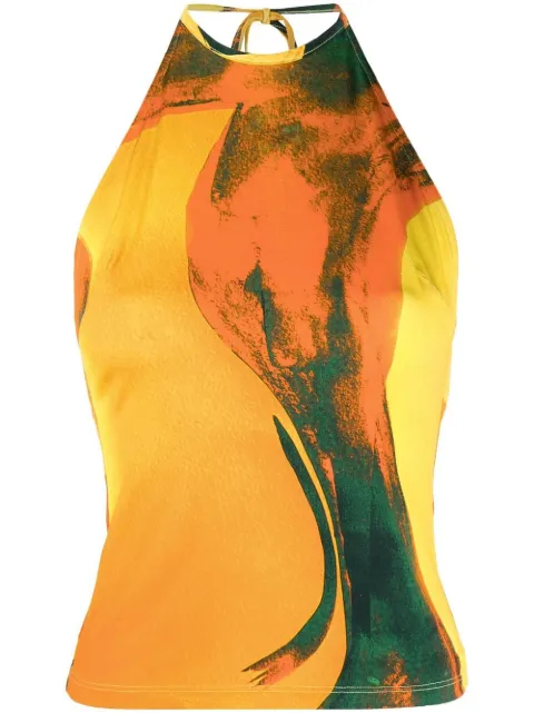 Louisa Ballou graphic-print sleeveless top