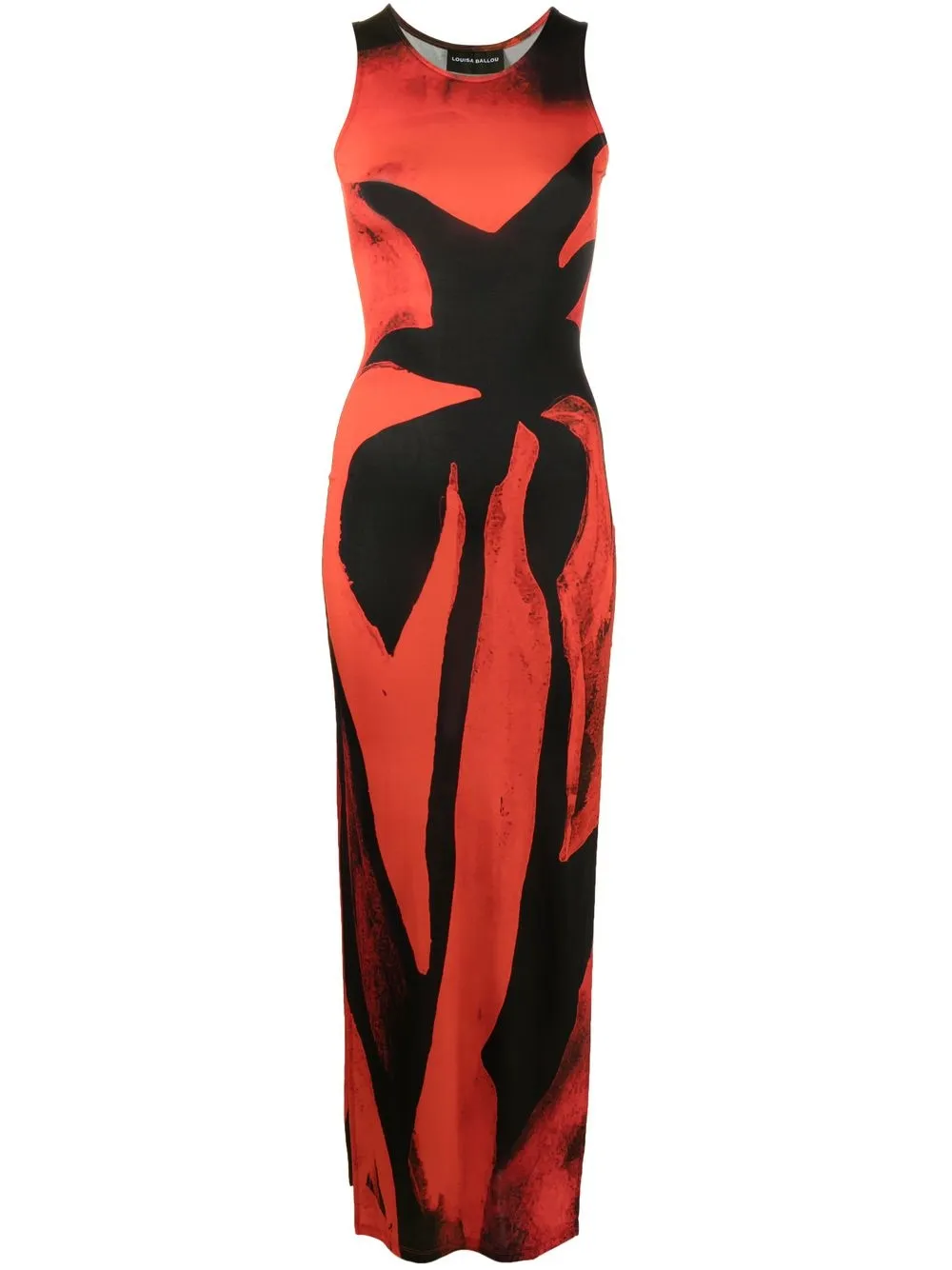 LOUISA BALLOU SEA BREEZE ABSTRACT-PRINT MAXI DRESS