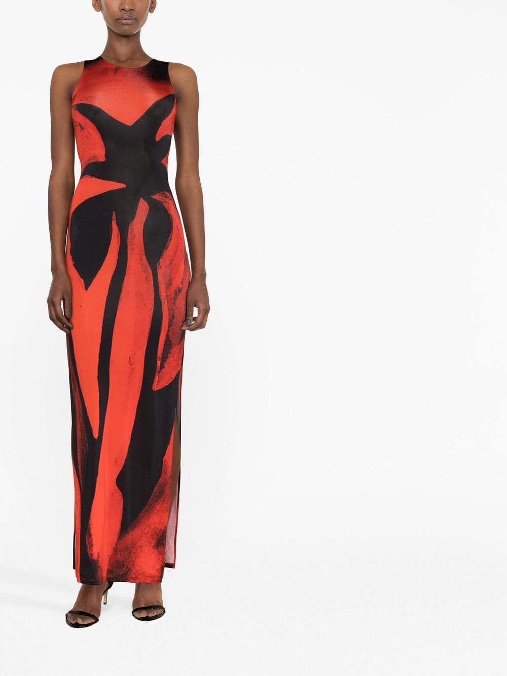 Louisa Ballou Maxi-jurk met abstracte print - Rood