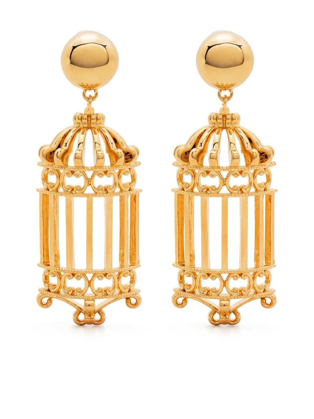 

Moschino aretes Baroque Cage - Dorado