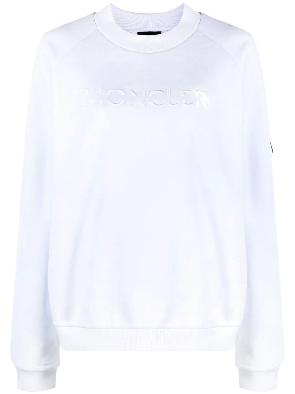 

Moncler logo-embroidered crew neck sweatshirt - White