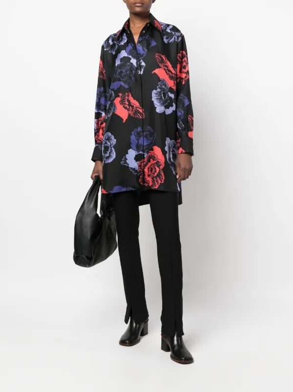 Salvatore Ferragamo フローラルシャツ Ferragamo フローラル シャツ | ブラック | FARFETCH JP