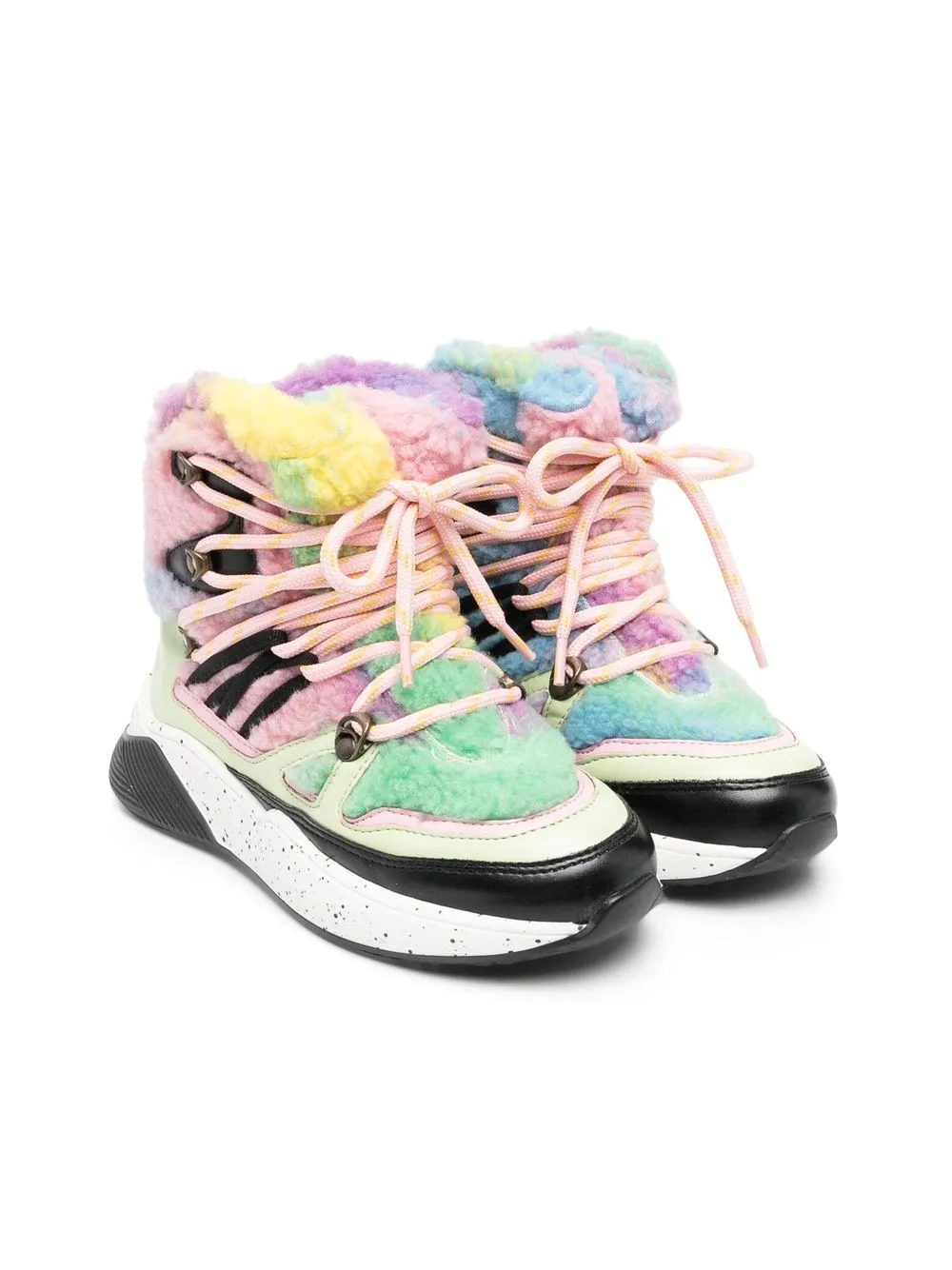 

Stella McCartney Kids botas con agujetas - Negro