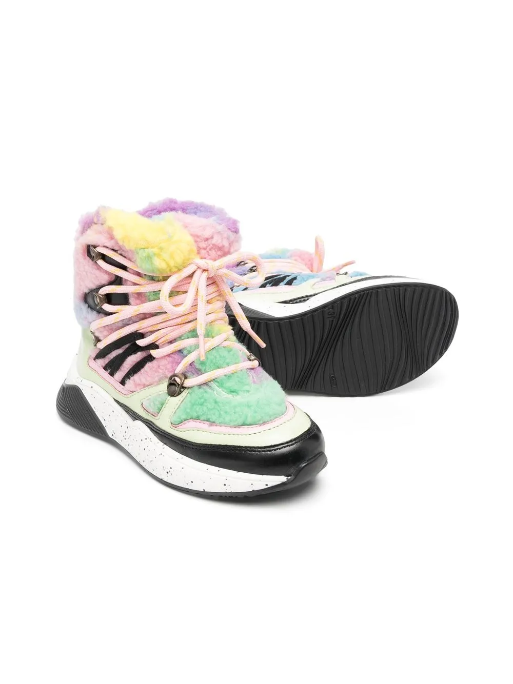 Stella McCartney Kids Sneeuwlaarzen met veters - Zwart