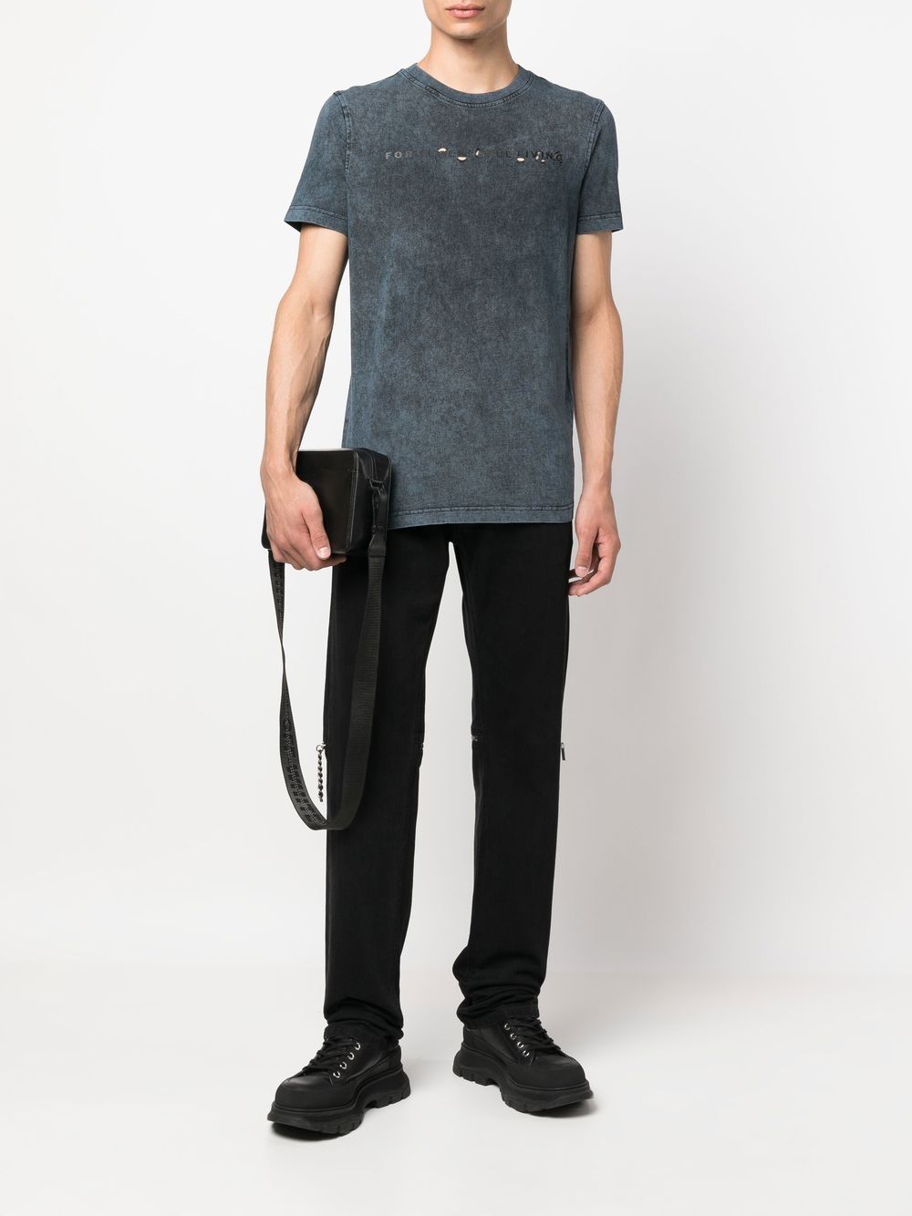 Diesel T-shirt met tekst - Blauw