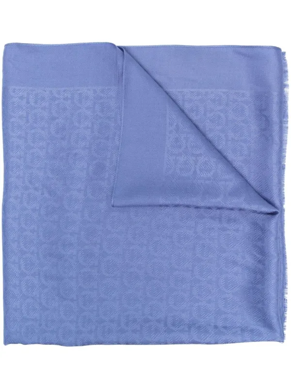 Farfetch Accessori Sciarpe Blu Sciarpa con effetto jacquard 
