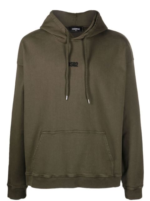 DSQUARED2 embroidered-logo detail hoodie Men