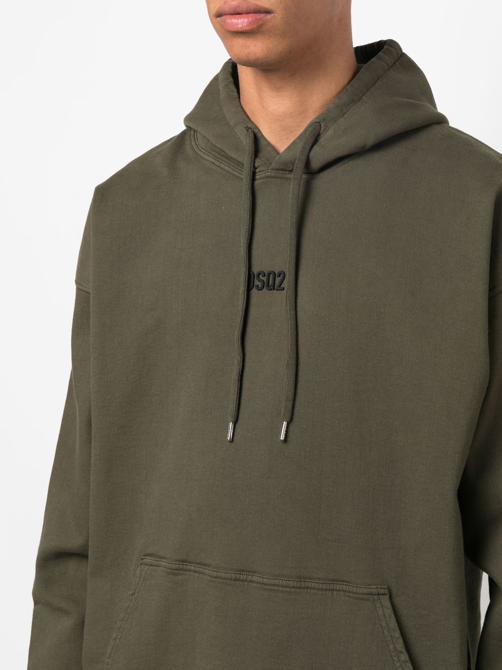 DSQUARED2 embroidered-logo detail hoodie Men