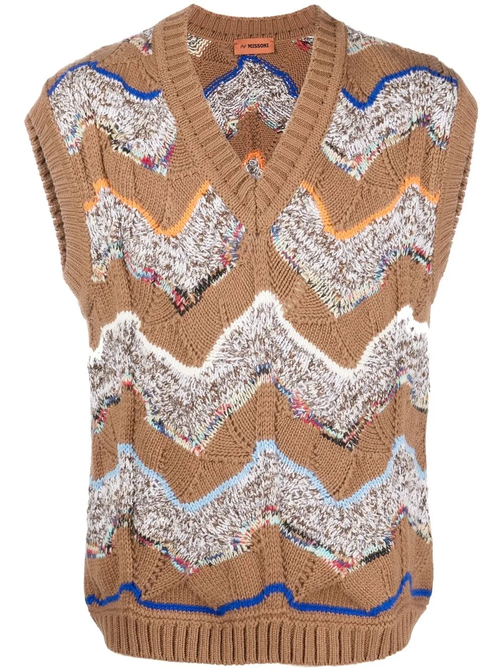 

Missoni top tejido sin mangas - Marrón