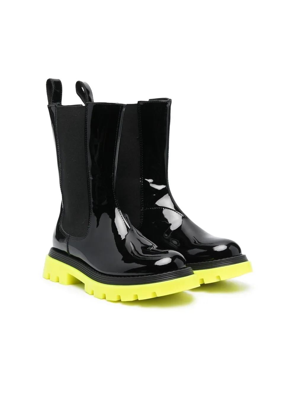 

Balmain Kids botas con diseño color block - Negro