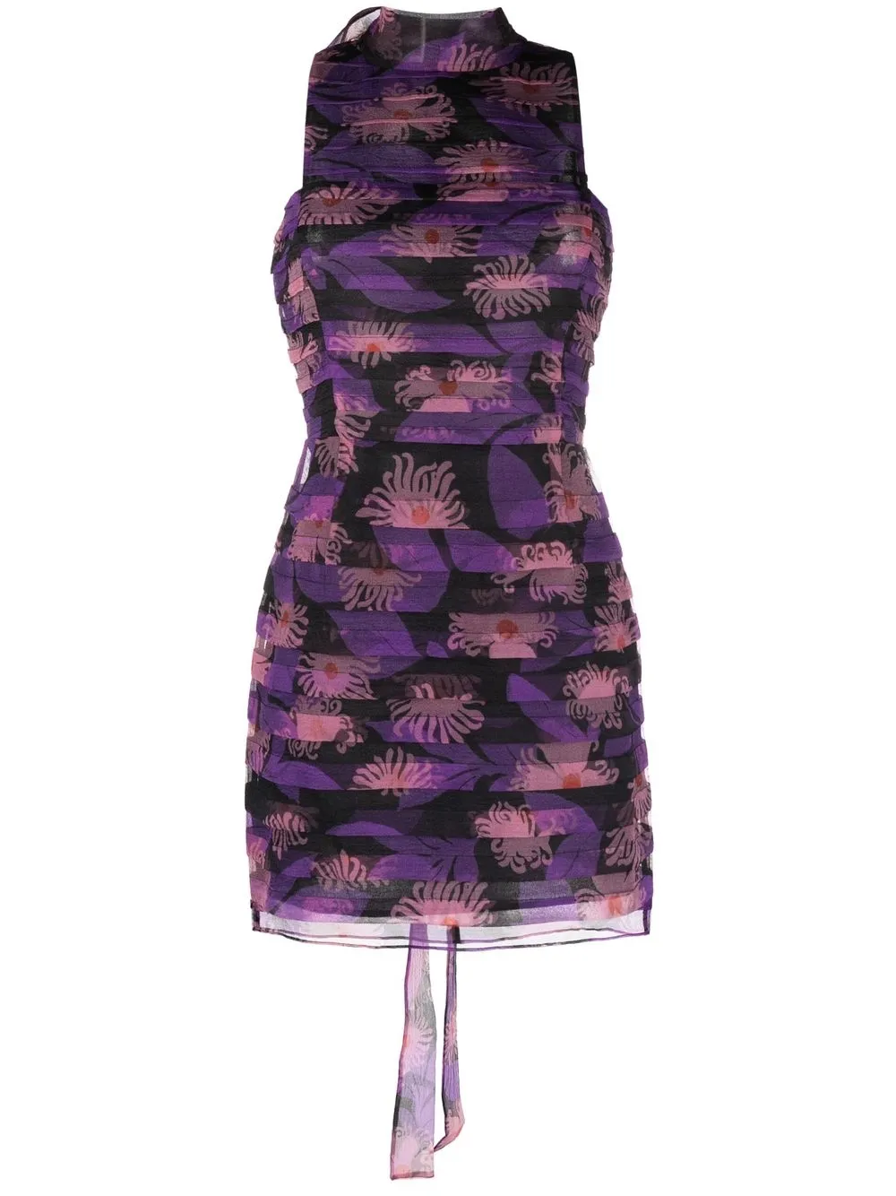 

STAUD spiral-print minidress - Purple