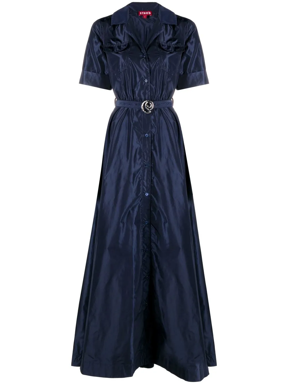 

STAUD Millie belted shirtdress - Blue