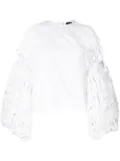 A.W.A.K.E. Mode woven puff-sleeve blouse - White