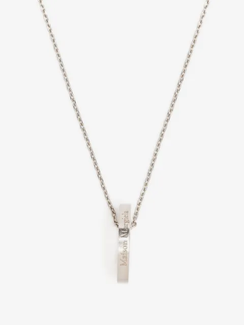 Maison Margiela logo-engraved pendant necklace