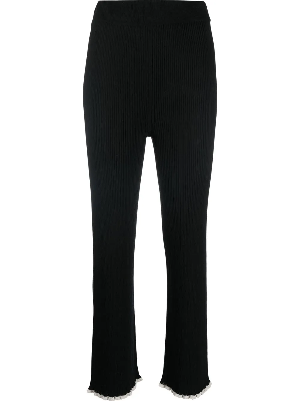 

MM6 Maison Margiela pantalones de canalé capri - Negro