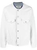 Maison Margiela collarless denim jacket - White