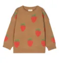 Konges Sløjd strawberry print jumper - Brown
