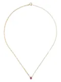 Yvonne Léon 18kt yellow gold Solitaire ruby necklace