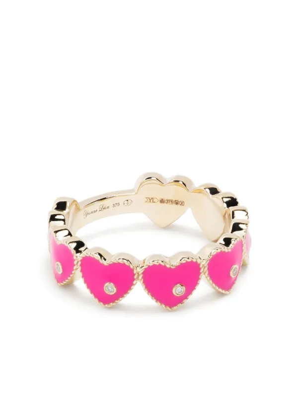 Yvonne Léon 9kt Yellow Gold Alliance Heart Ring