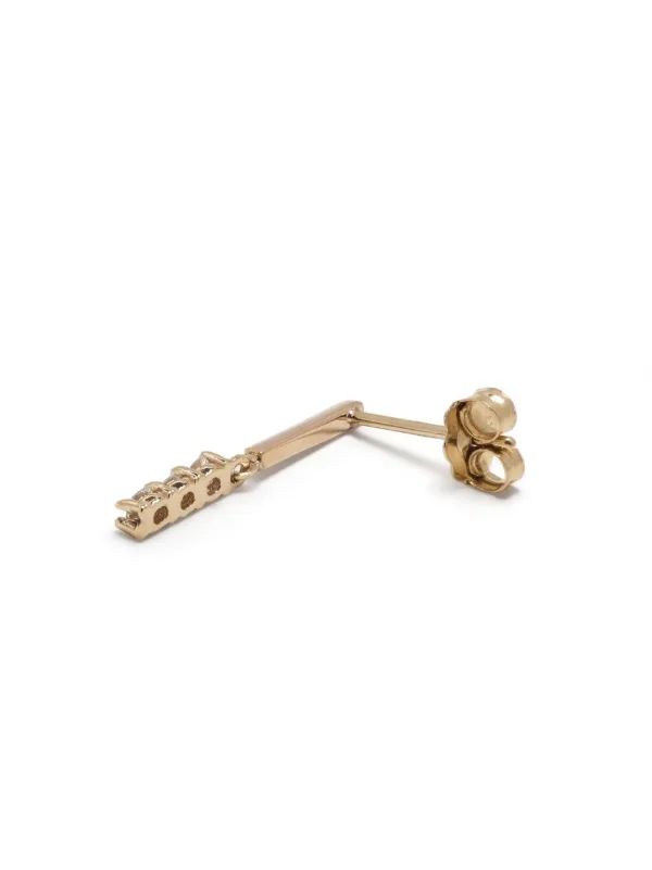 Zoe Chicco ピアス 14K ゴールド 14金 ダイヤモンド バー 片耳 Zoë Chicco 14k Gold Mixed Prong Pearl & Diamond J Hook Hoop