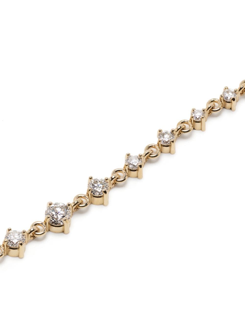 Shop Zoë Chicco 14kt Yellow Gold Diamond Bolo Bracelet