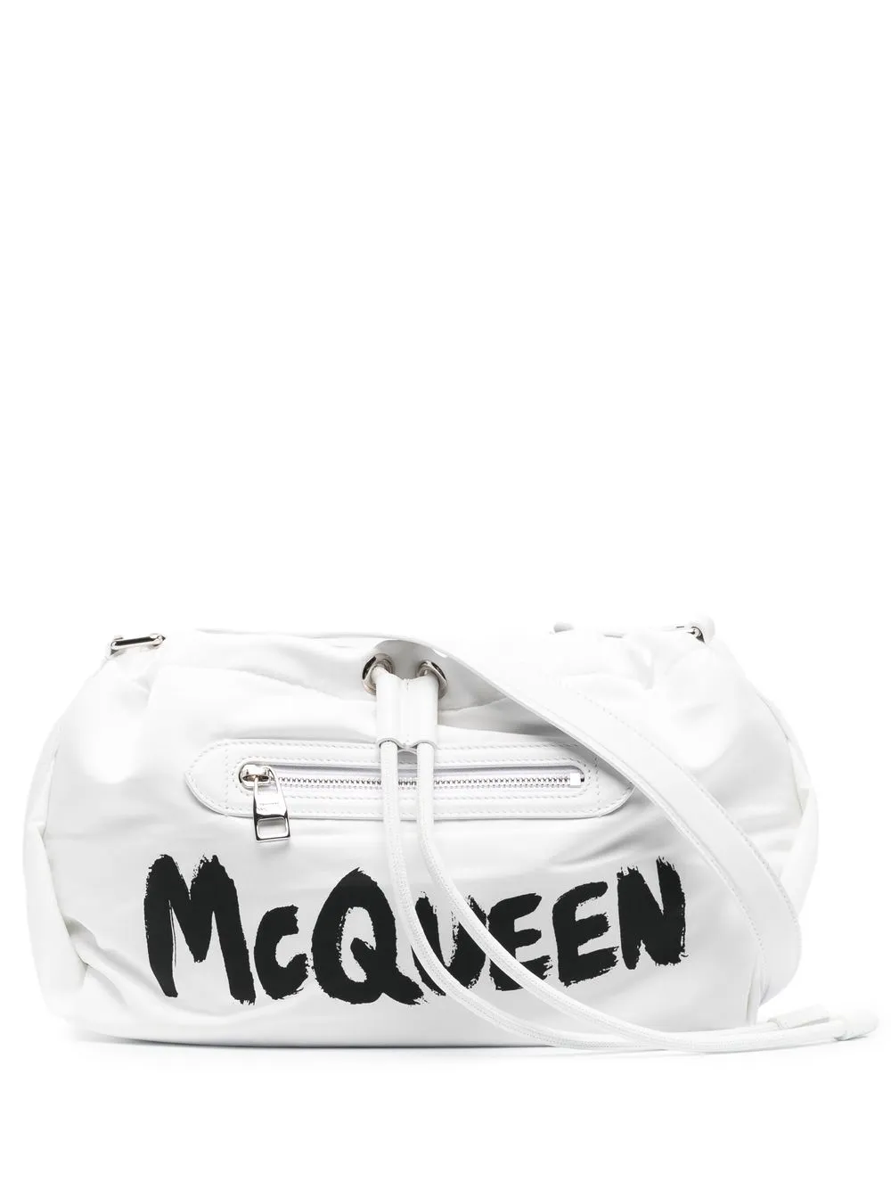 

Alexander McQueen bolsa de hombro con logo estampado - Blanco