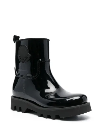 high shine ankle boots