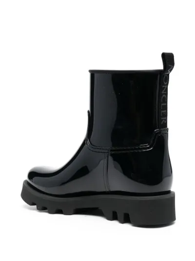 high shine ankle boots