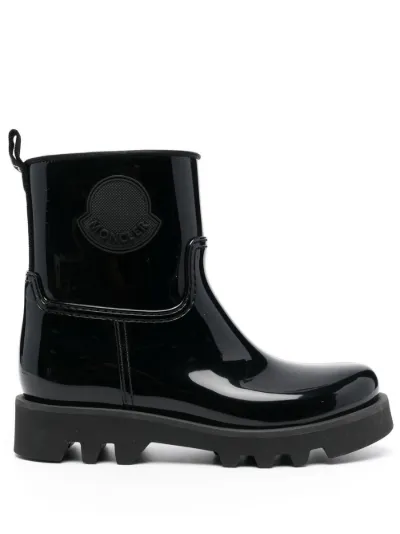 high shine ankle boots