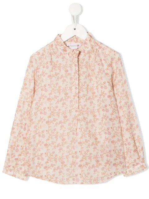 Bonpoint floral-print long-sleeve shirt