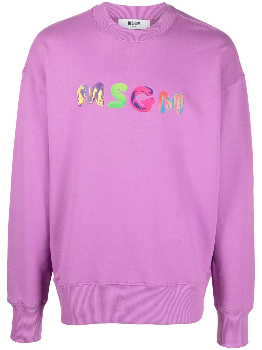 

MSGM sudadera con logo estampado - Morado