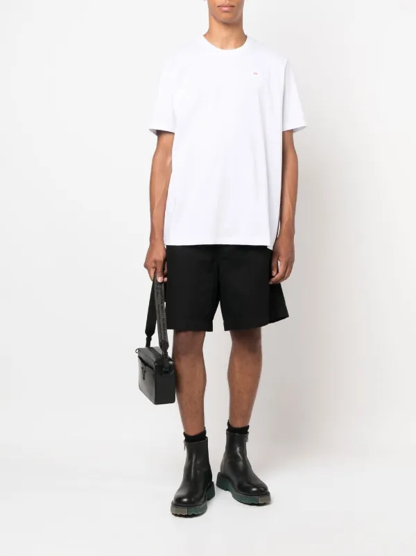 Diesel T-Just-Microdiv logo-embroidered T-shirt | White