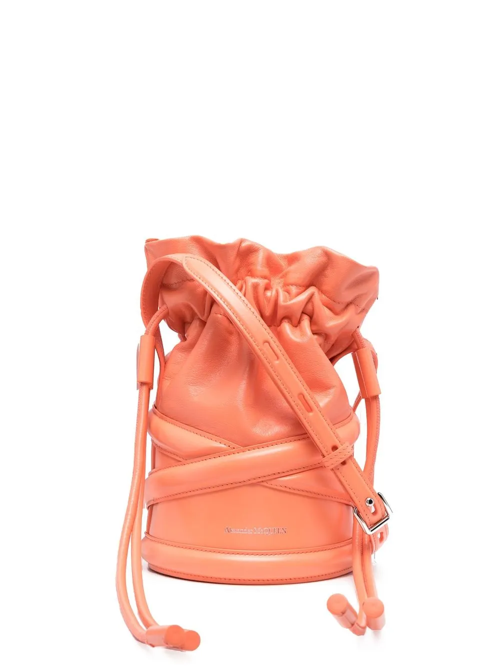

Alexander McQueen bolsa bucket Soft Curve - Naranja