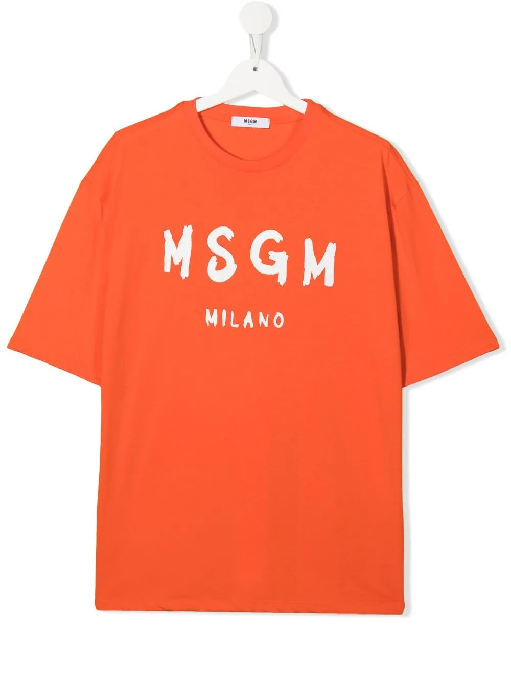 

MSGM Kids playera manga corta con logo estampado - Naranja