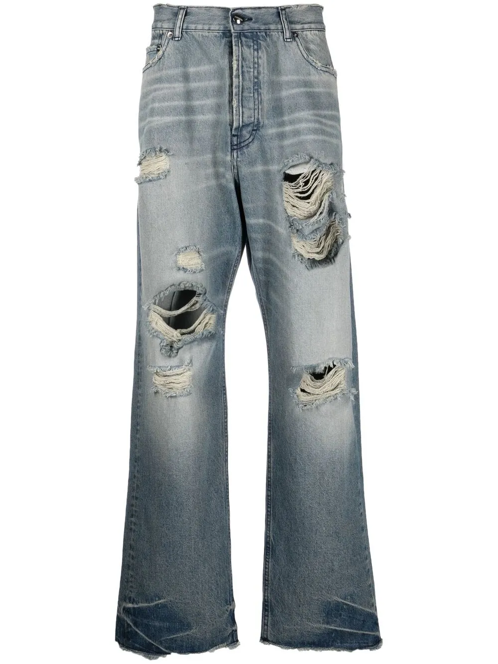 

BARROW jeans anchos con efecto envejecido - Azul