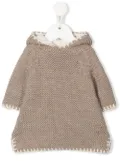 Bonpoint hooded alpaca wool knit top - Neutrals
