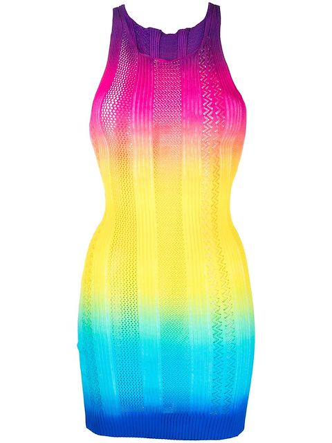 AGR Ombré-effect knitted minidress