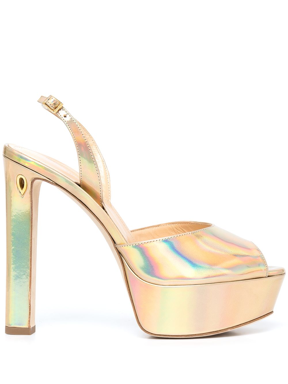 

Jennifer Chamandi 130mm platform sandals - Gold